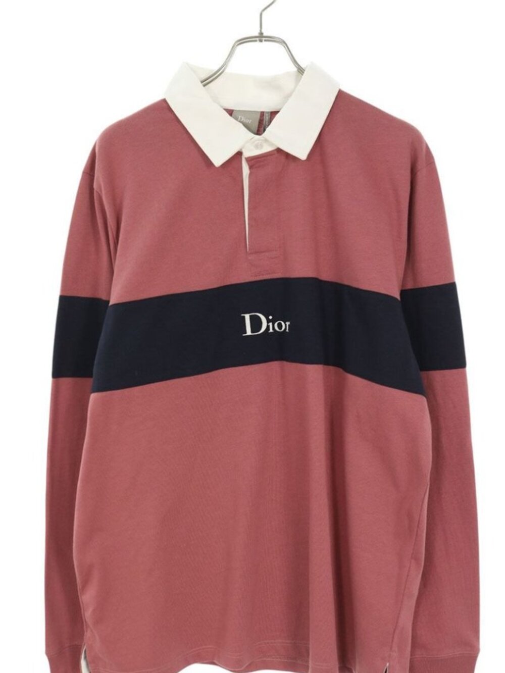 Dior Bicolor Logo Embroidery Polo Shirt XL